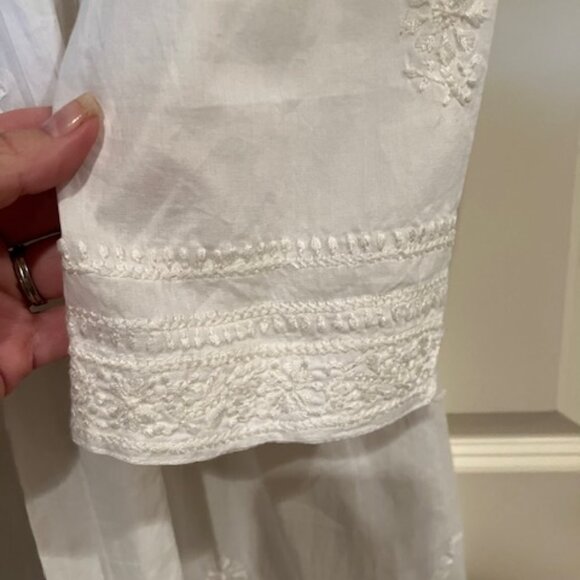 NWT White embroidered tunic dress/cover-up - Picture 3 of 7